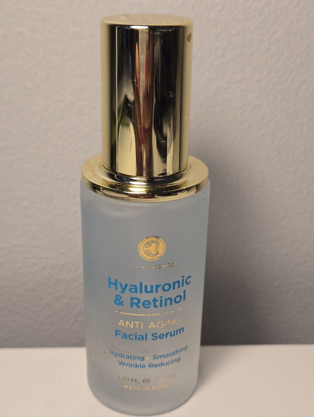 CLEAR VISAGE Hyaluronic & Retinol Anti-Aging Facial Serum - Blue and Gold